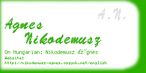 agnes nikodemusz business card